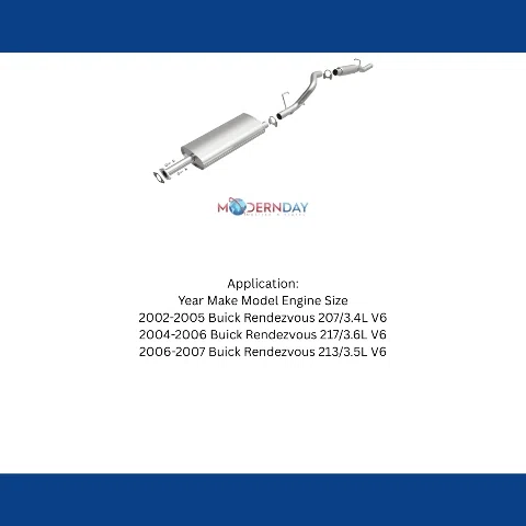 Fits 2002-2007 Buick Rendezvous Direct-Fit Replacement Exhaust System 106-0679